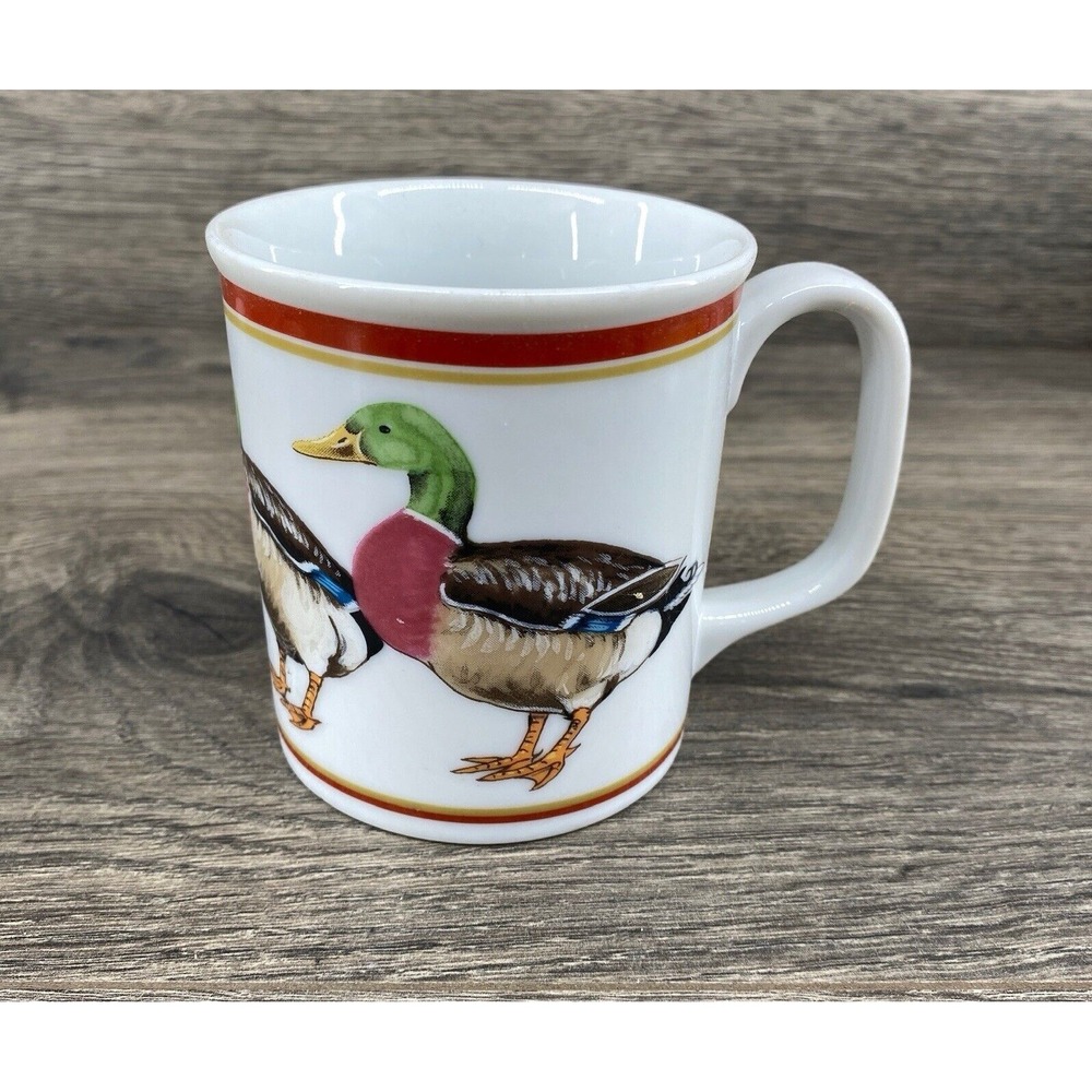 VTG Curzon Mallard Duck Coffe‎ Cup Mug White Handle